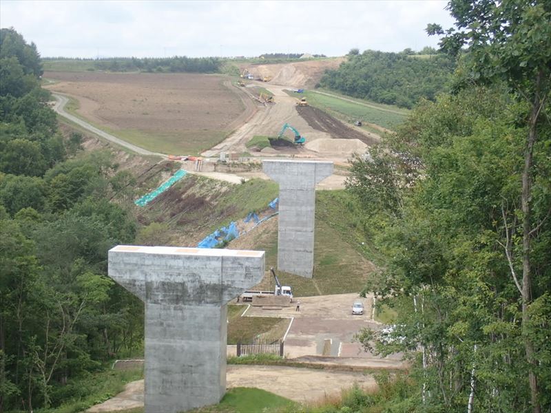 一般国道39号 美幌町 高野中央橋Ｐ3橋脚工事