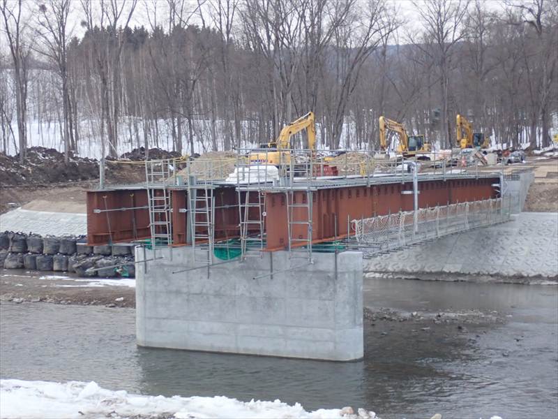 一般国道239号 興部町 宇津橋下部工事