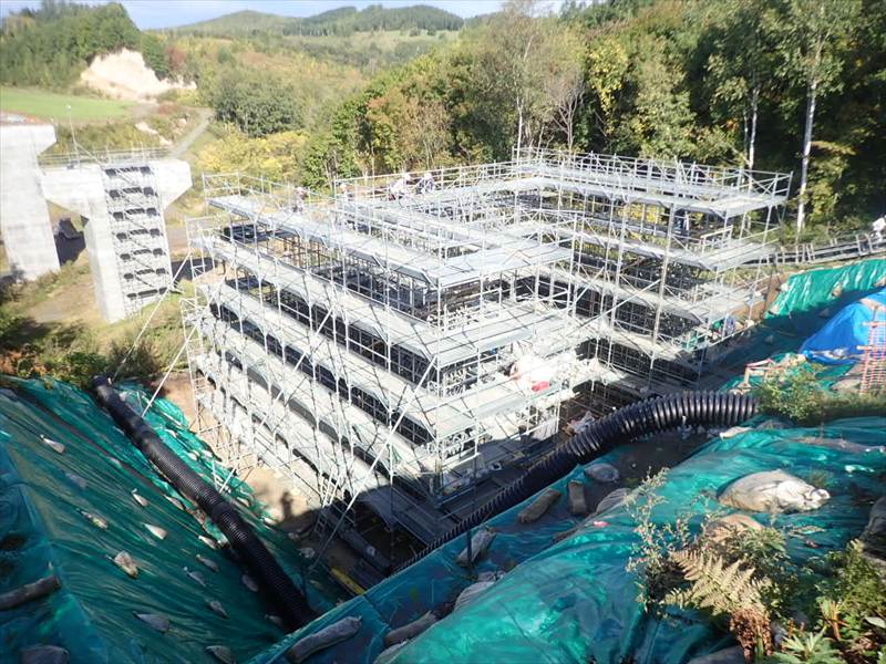 一般国道39号 美幌町 高野中央橋橋台工事画像2